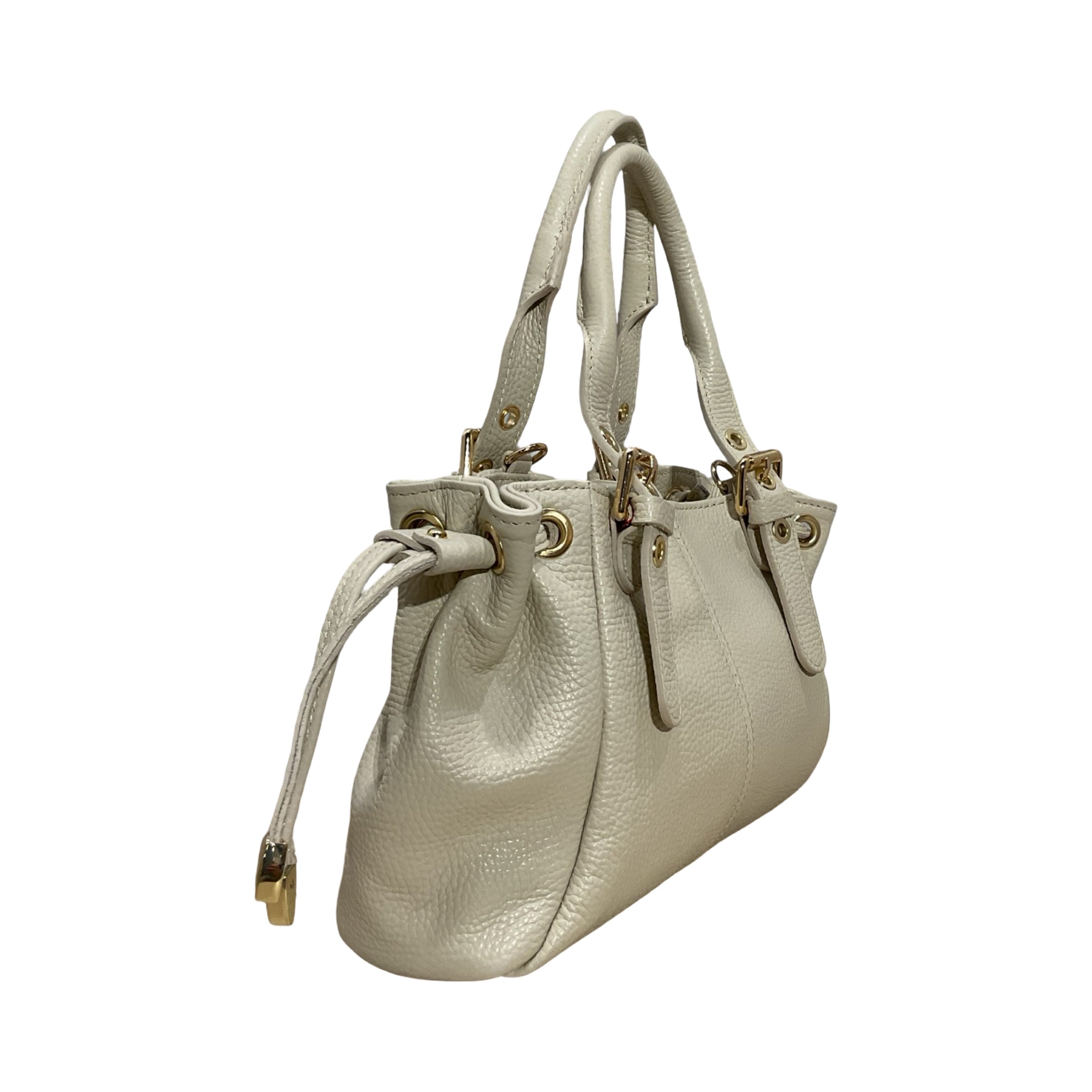 SAC CUIR GRAINÉ LACET MINI
