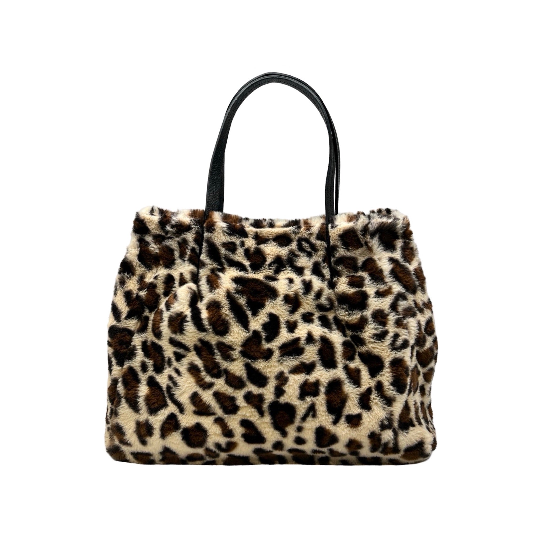 SAC FOURURE GARNI CUIR