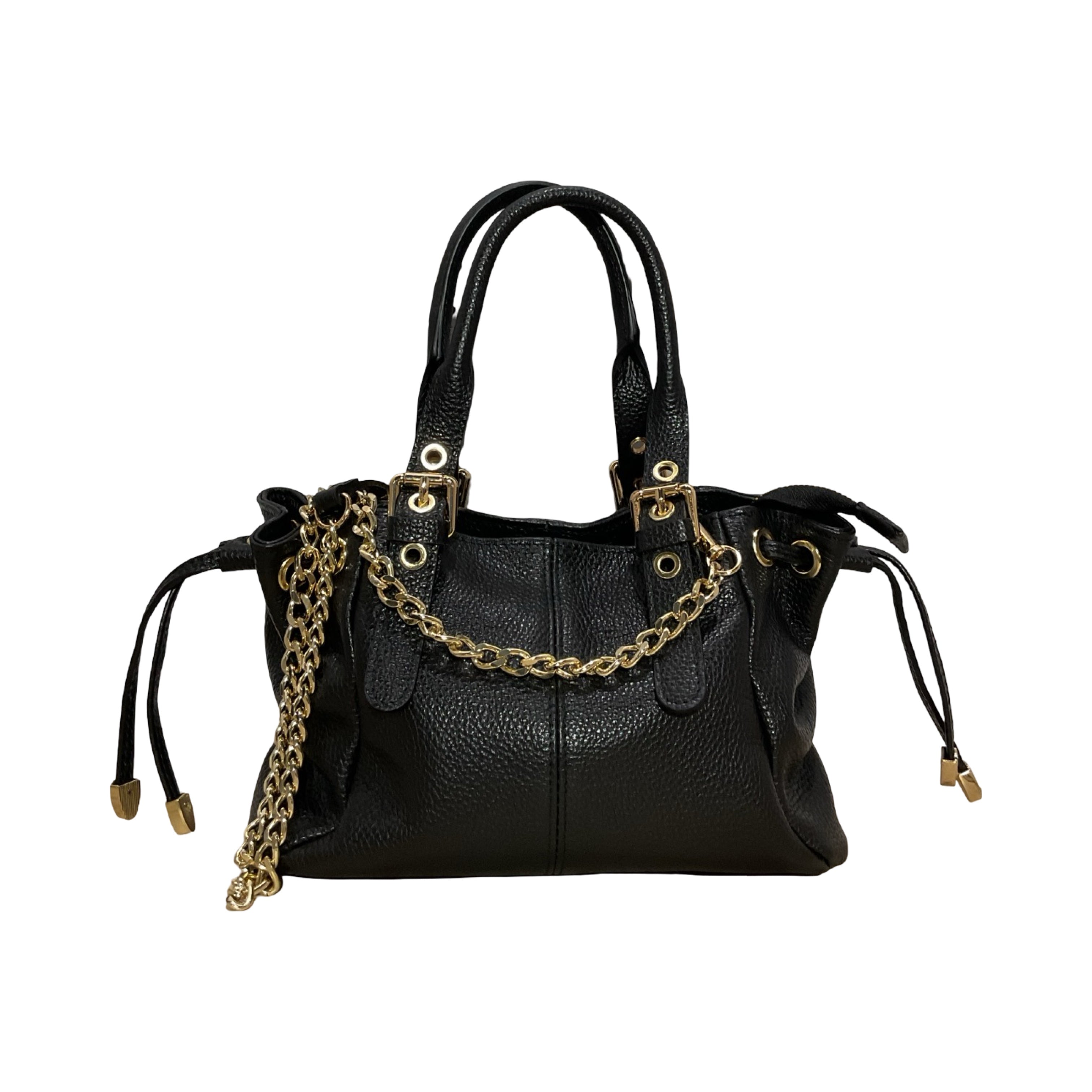SAC CUIR GRAINÉ LACET MINI