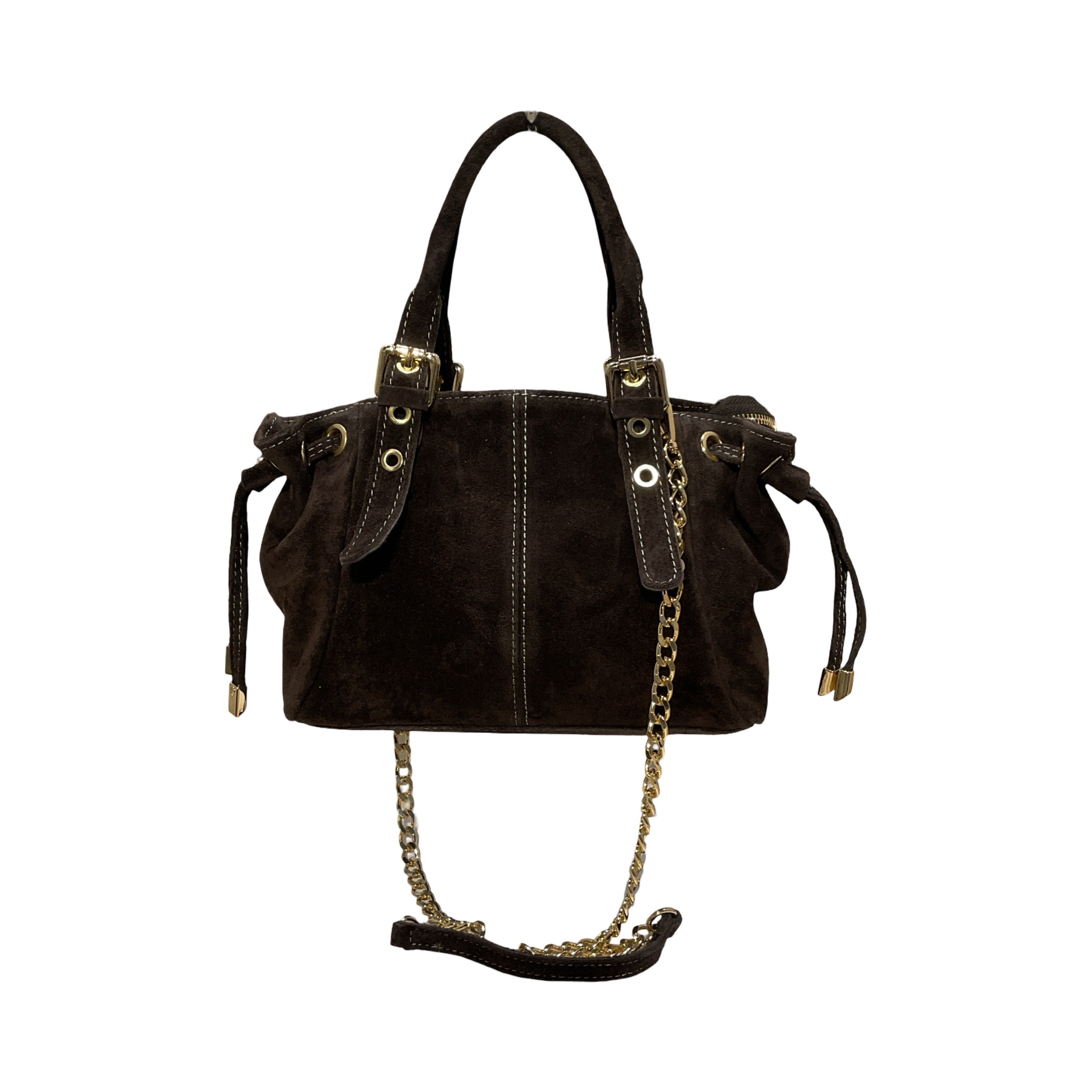 SAC CUIR SUEDE LACET MINI