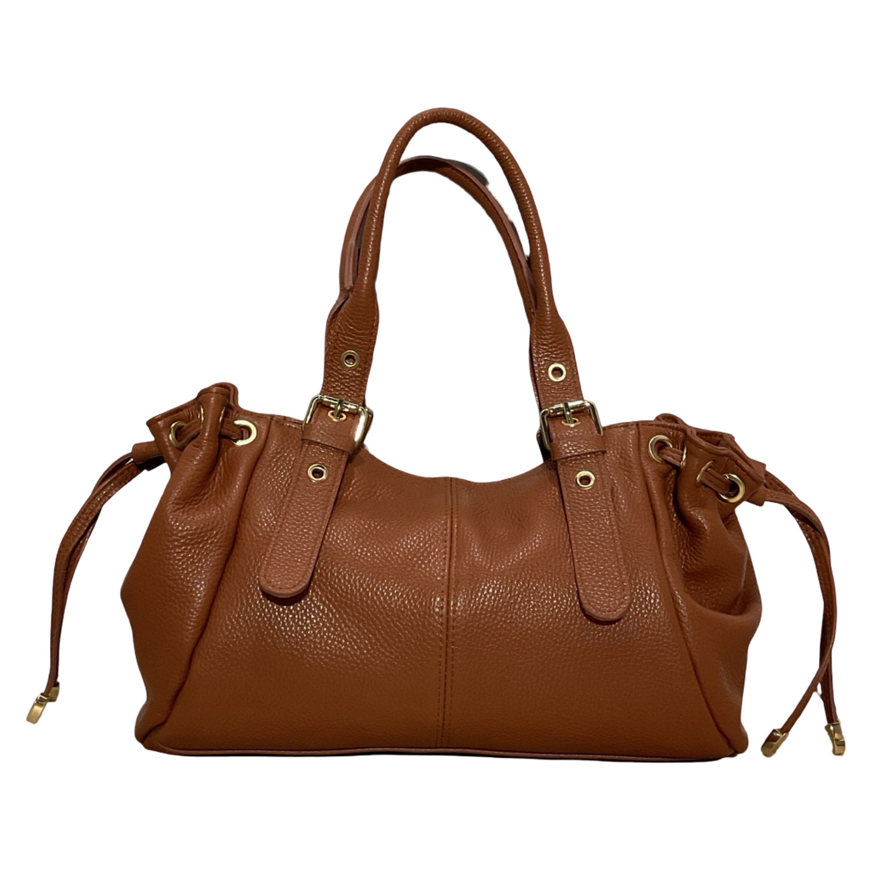 SAC CUIR GRAINE LACET S