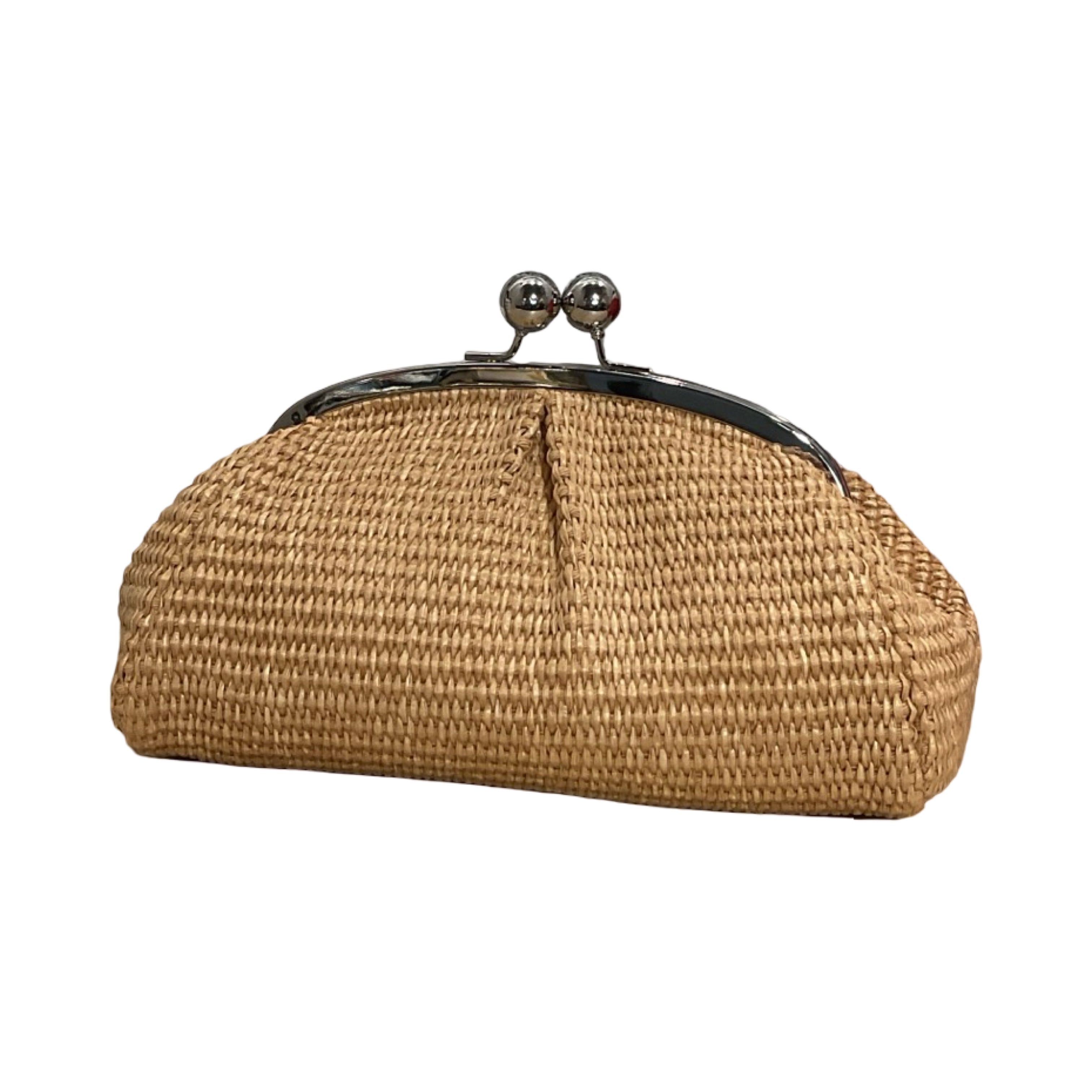 SAC CUIR RAPHIA FERMOIR MELORO