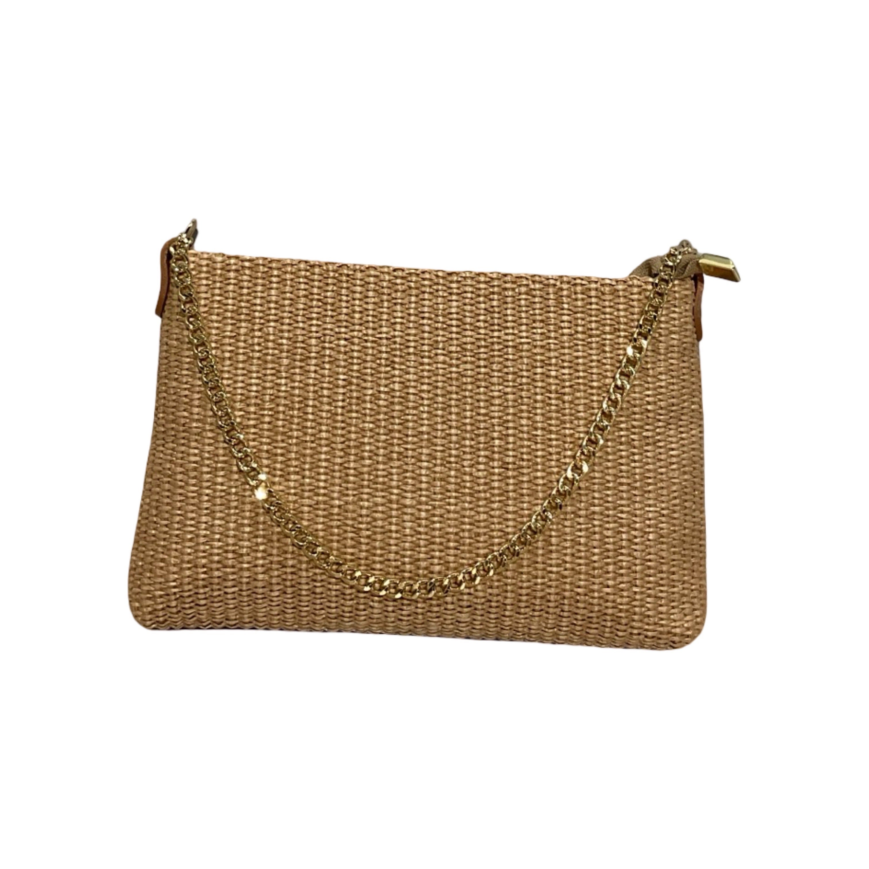 POCHETTE CHAÎNE RAPHIA