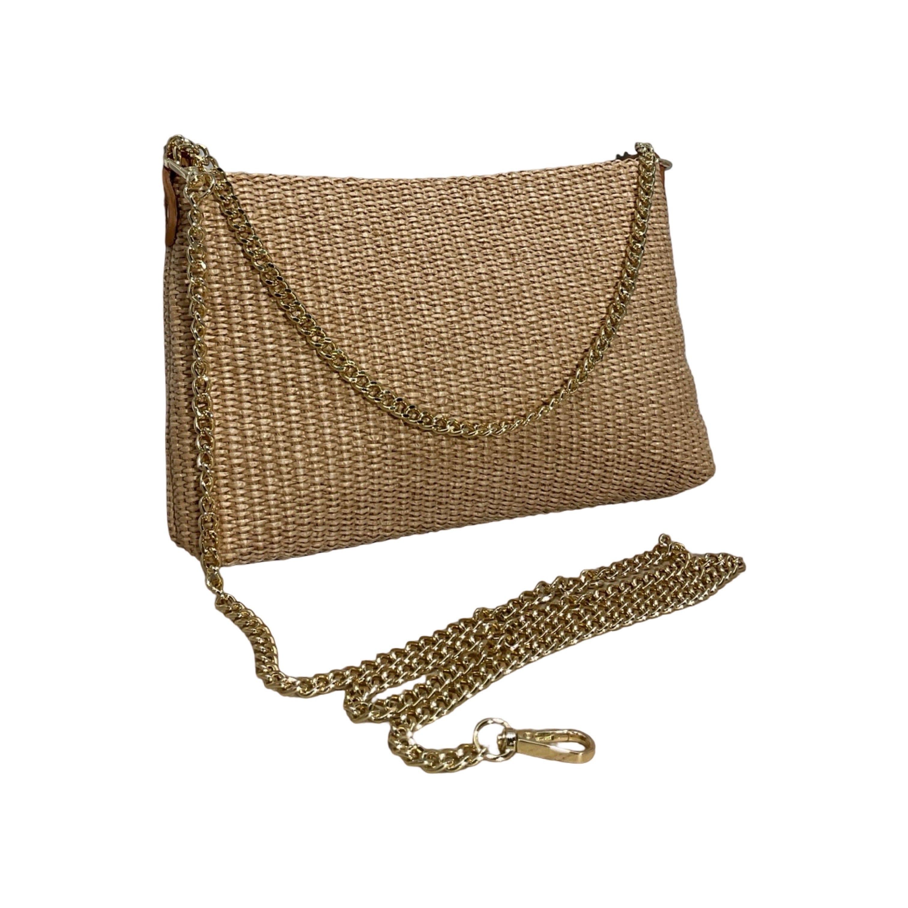 POCHETTE CHAÎNE RAPHIA