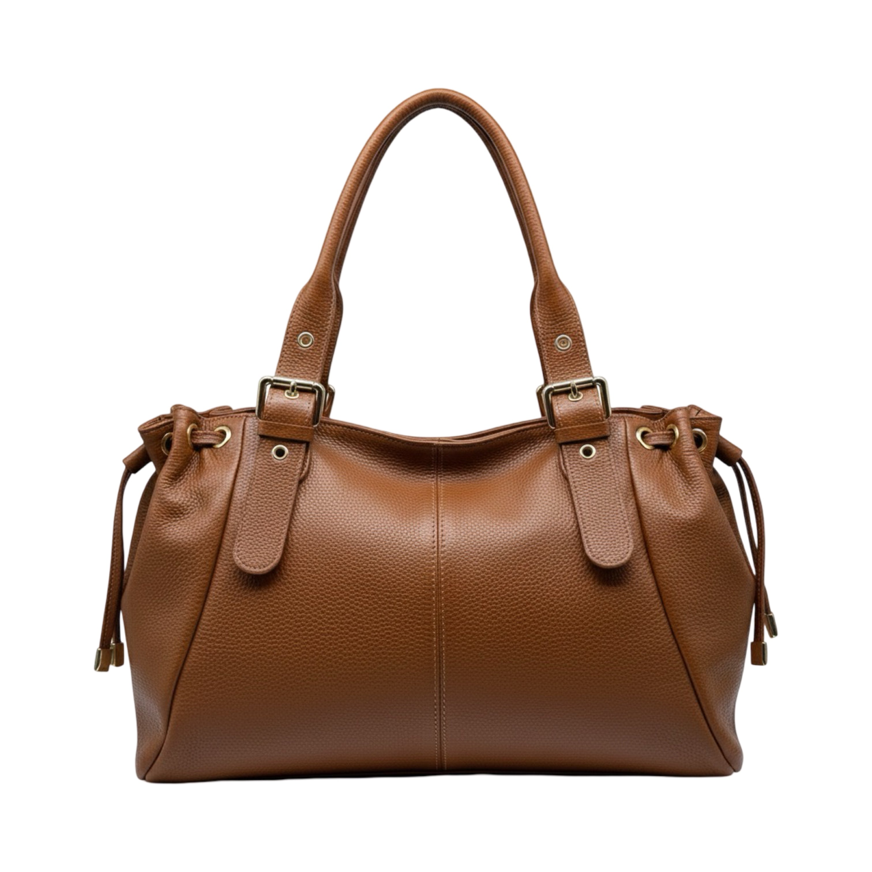SAC CUIR GRAINE LACET L