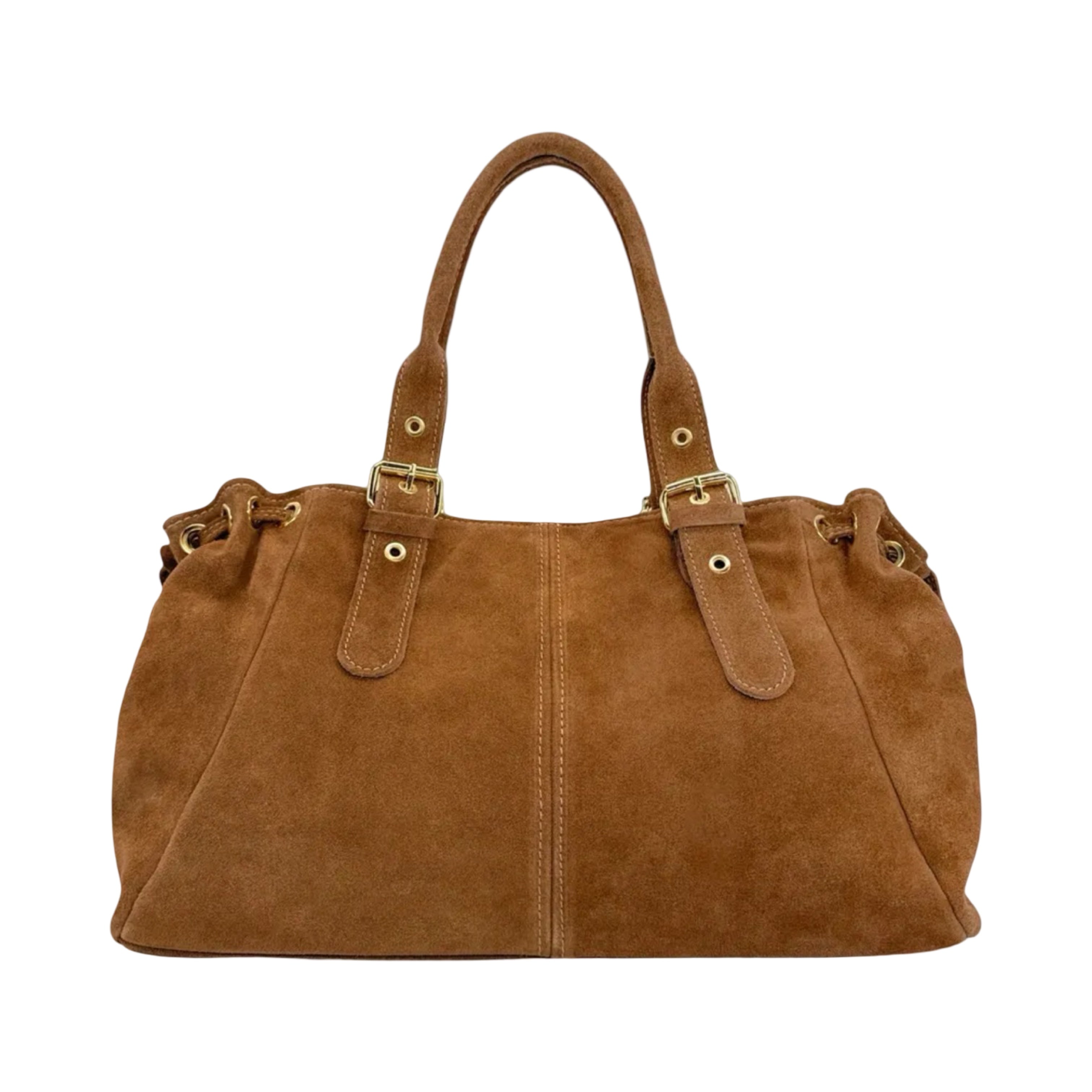SAC CUIR SUEDE LACET L