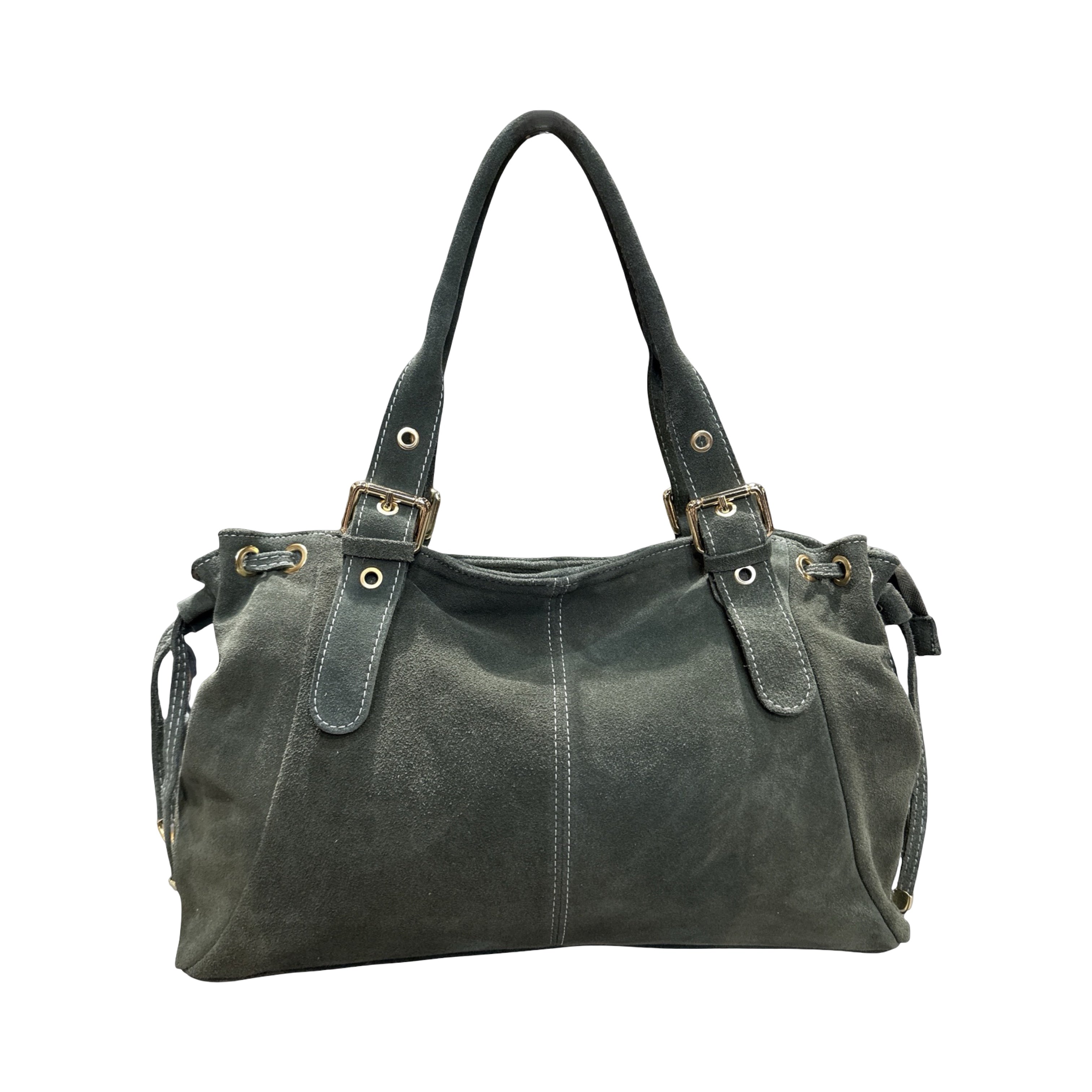 SAC CUIR SUEDE LACET L