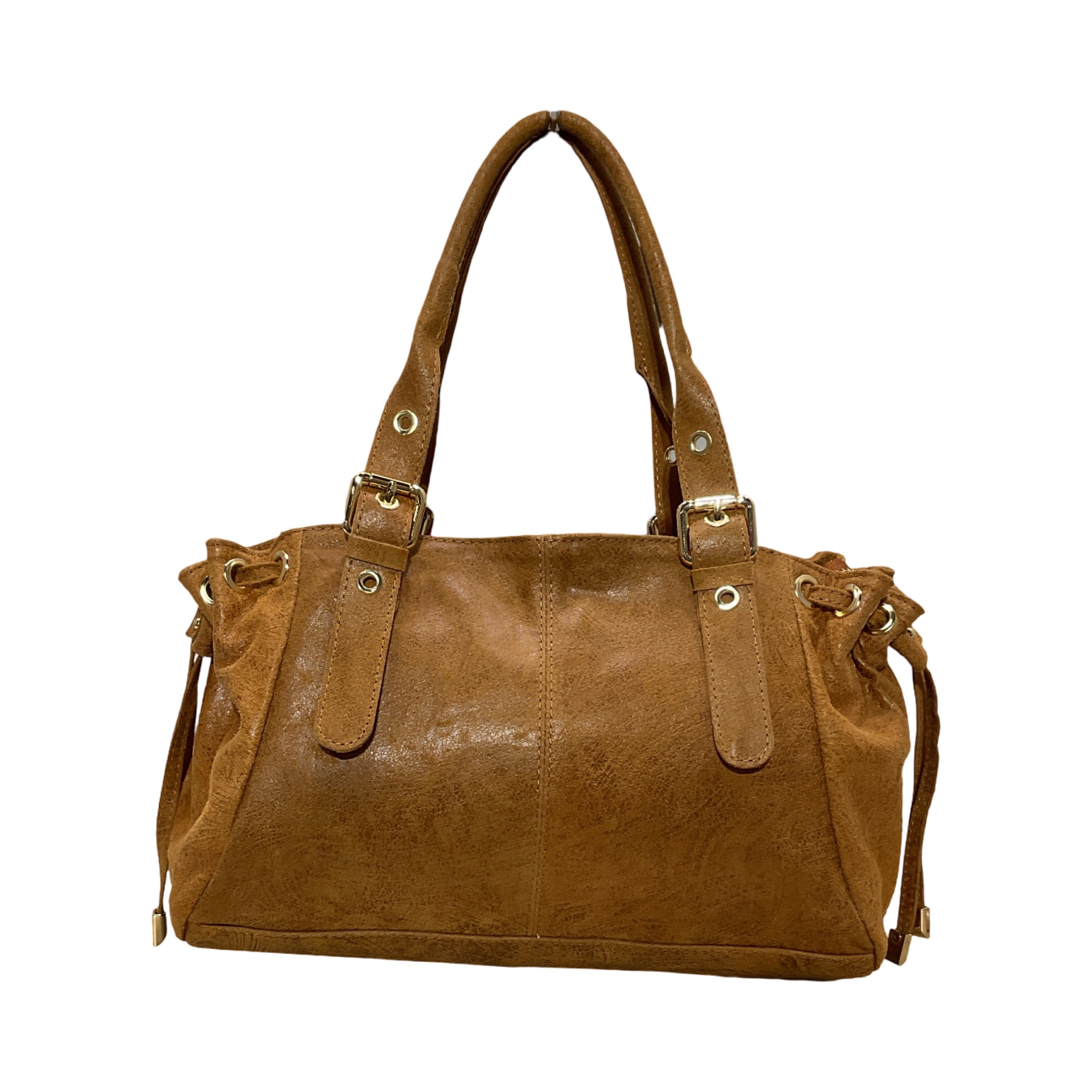 SAC CUIR BROSSE LACET S