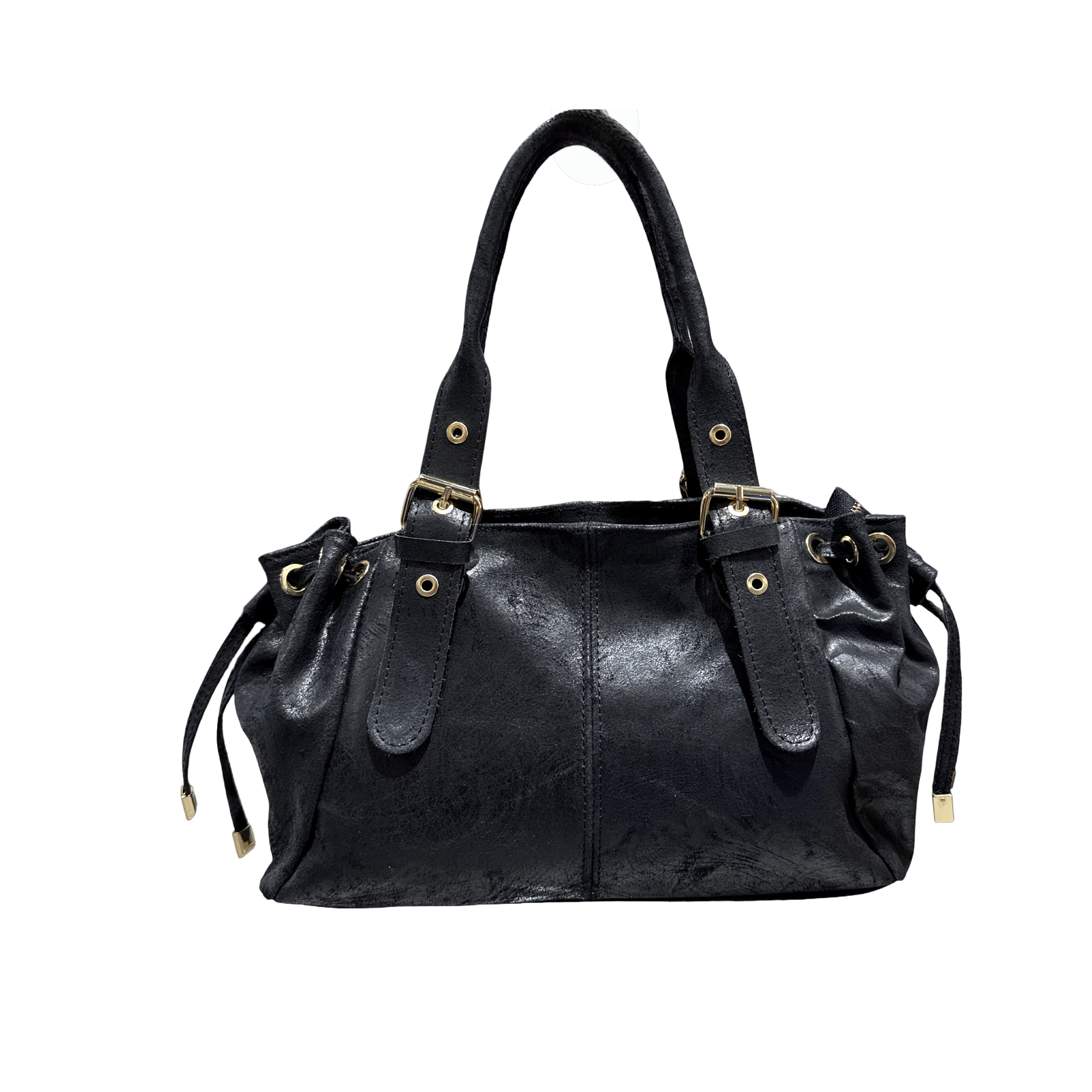 SAC CUIR BROSSE LACET S