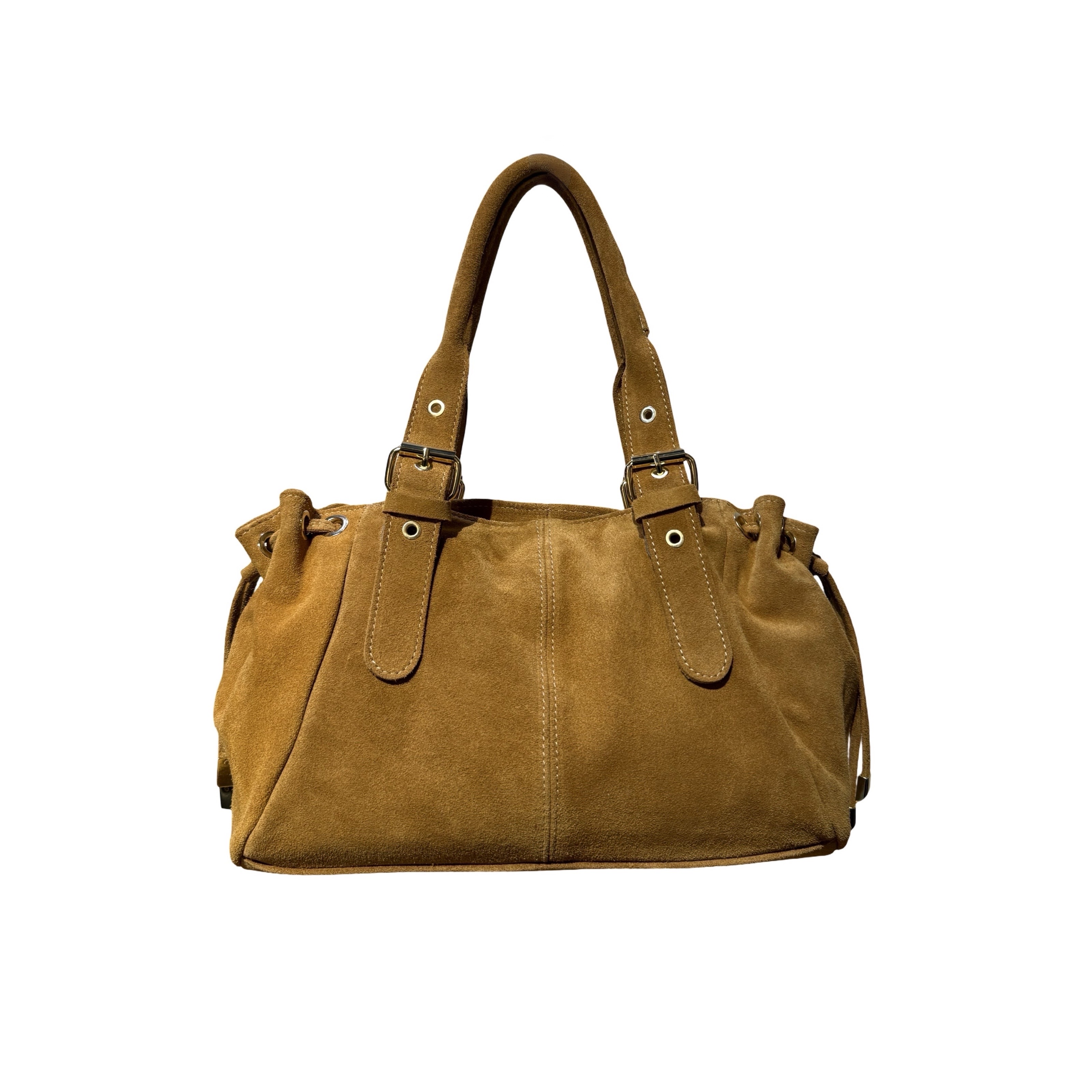SAC CUIR SUEDE LACET S