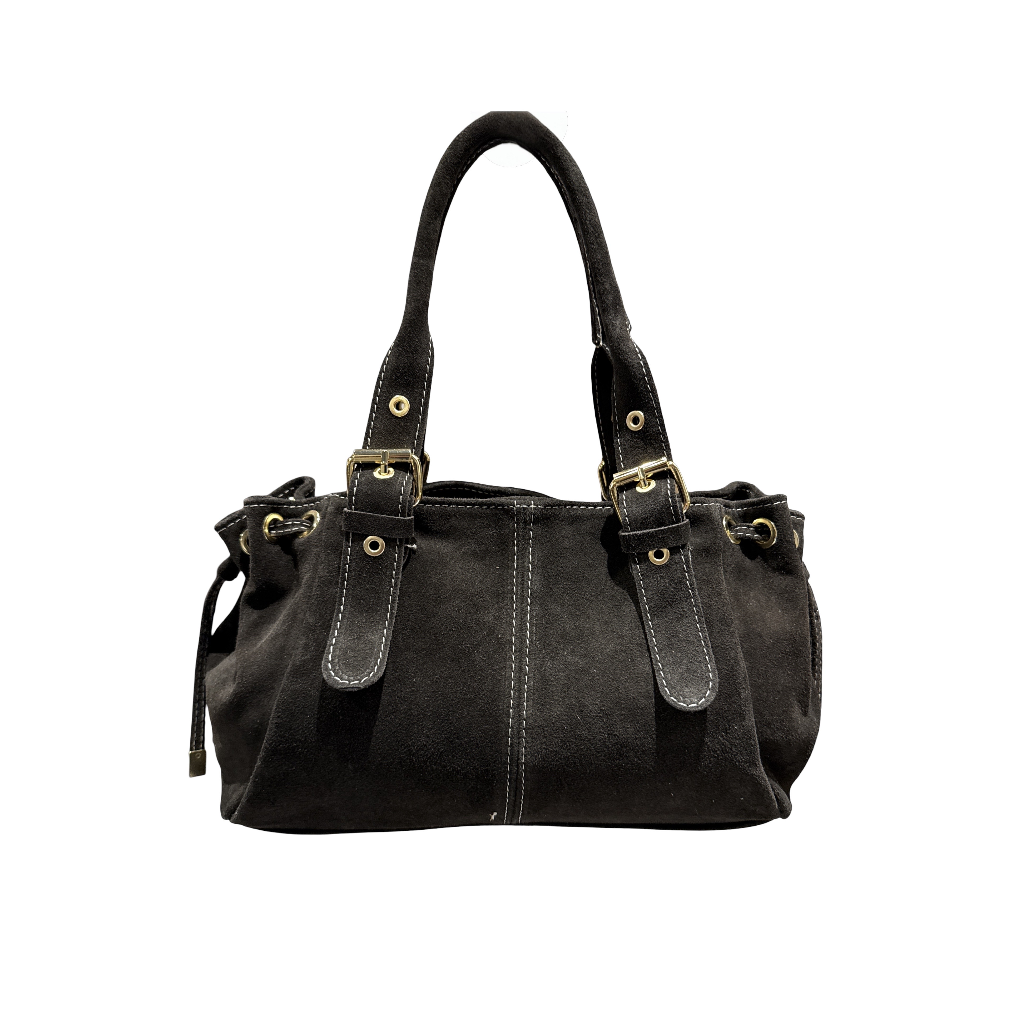 SAC CUIR SUEDE LACET S