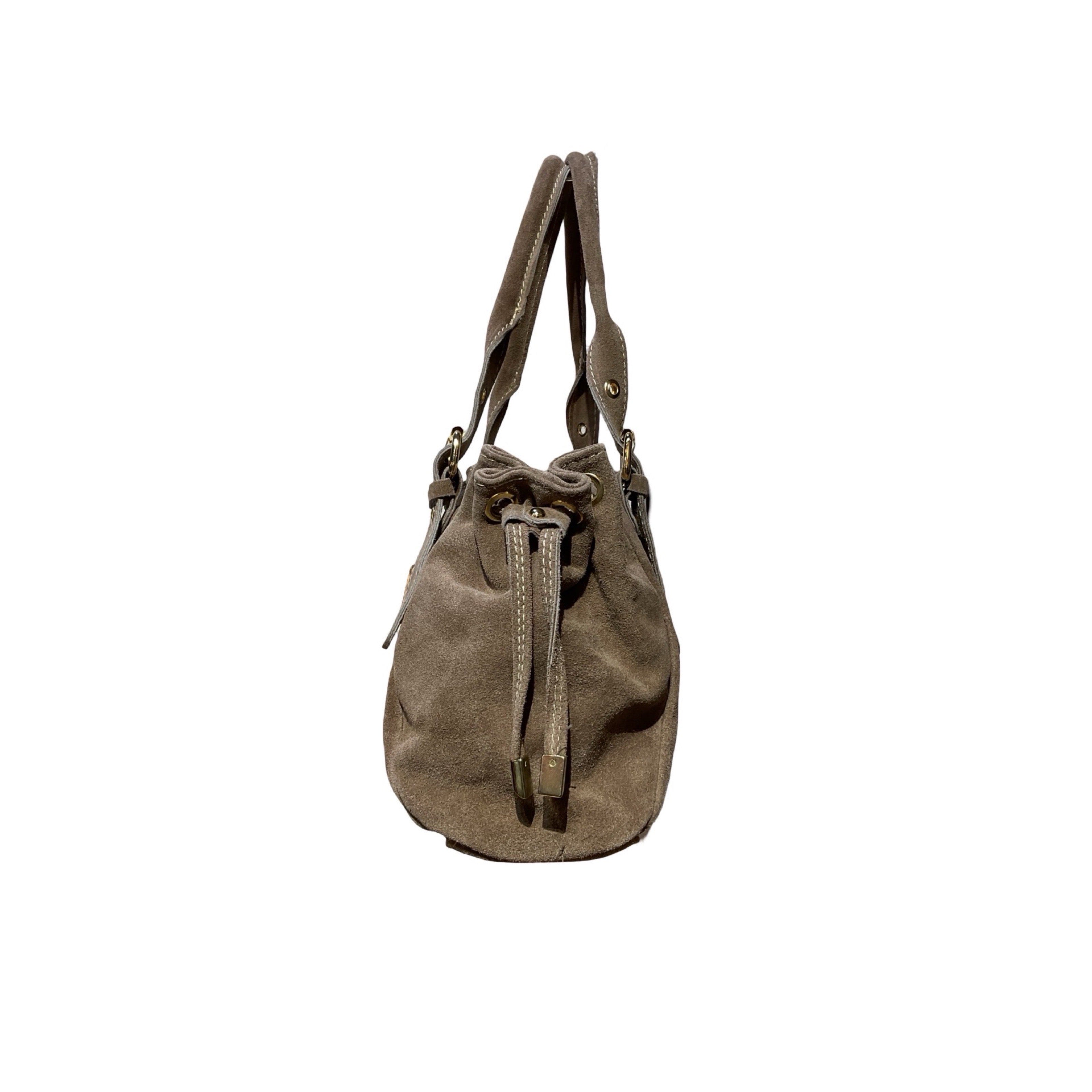 SAC CUIR SUEDE LACET S