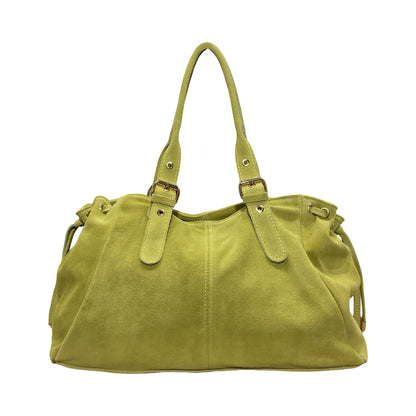 SAC CUIR SUEDE LACET L