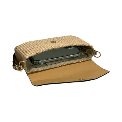 SAC POCHETTE CUIR RAPHIA CHLOE