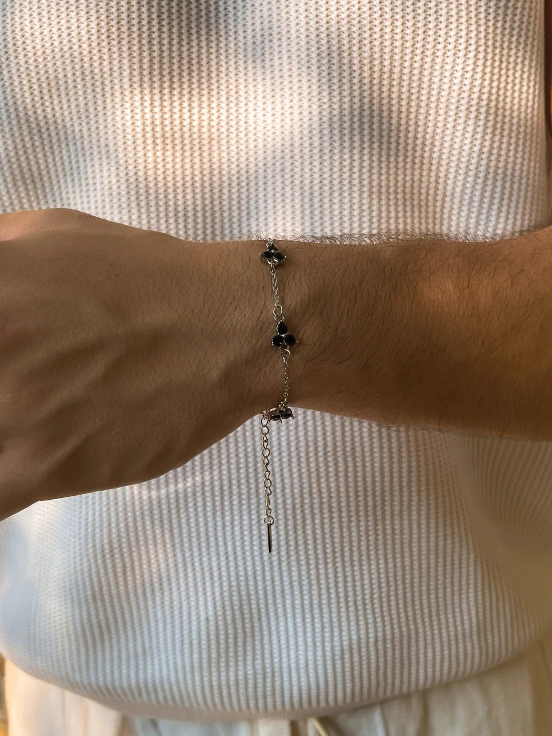 CLOVER BRACELET SET | Silver