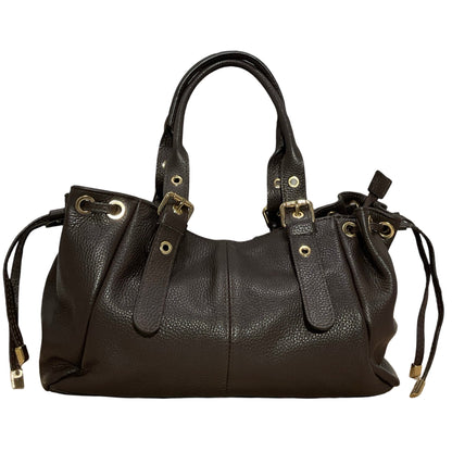 SAC CUIR GRAINE LACET S