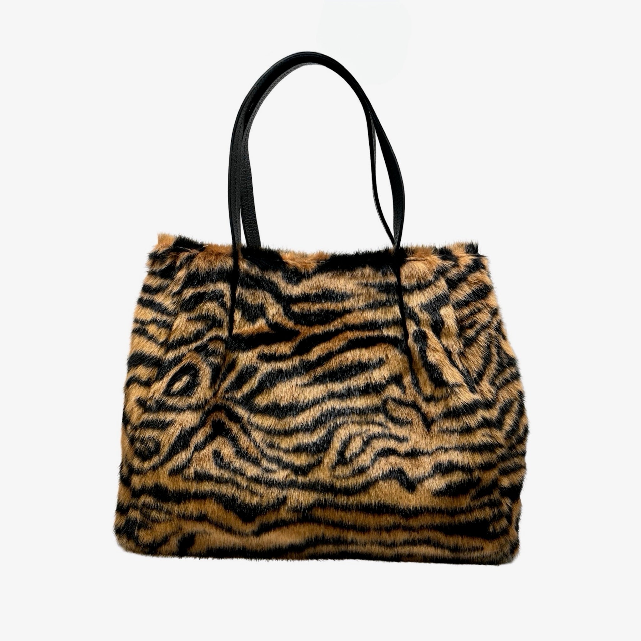 SAC FOURURE GARNI CUIR