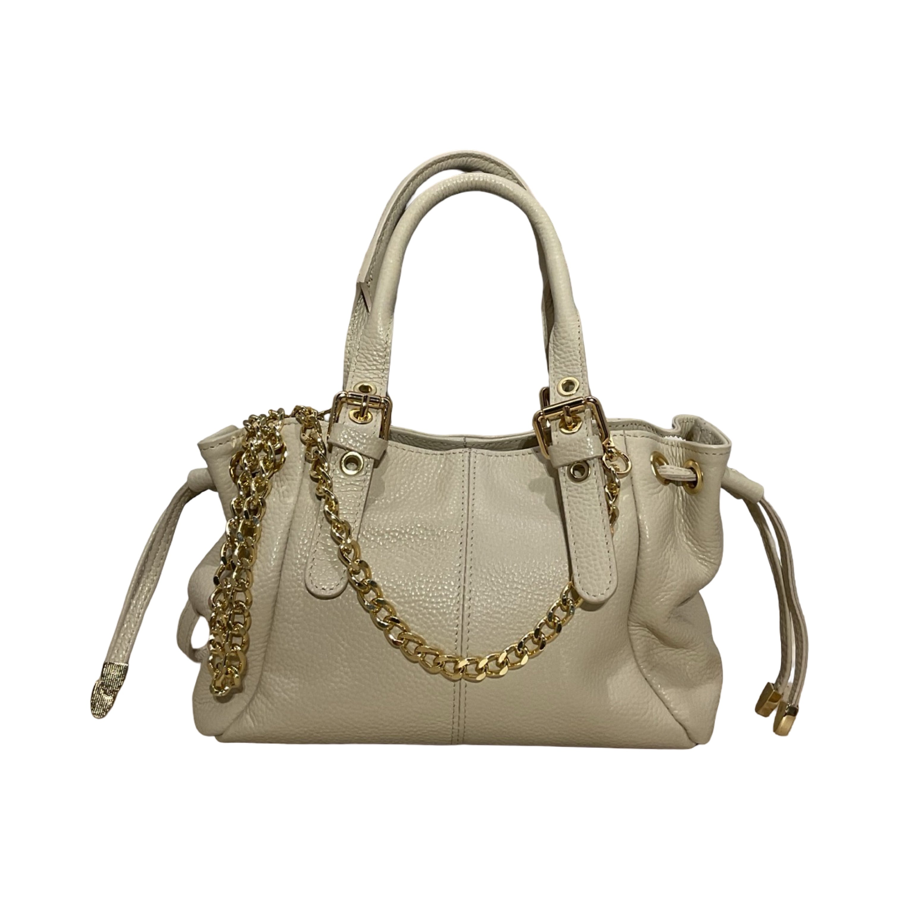 SAC CUIR GRAINÉ LACET MINI