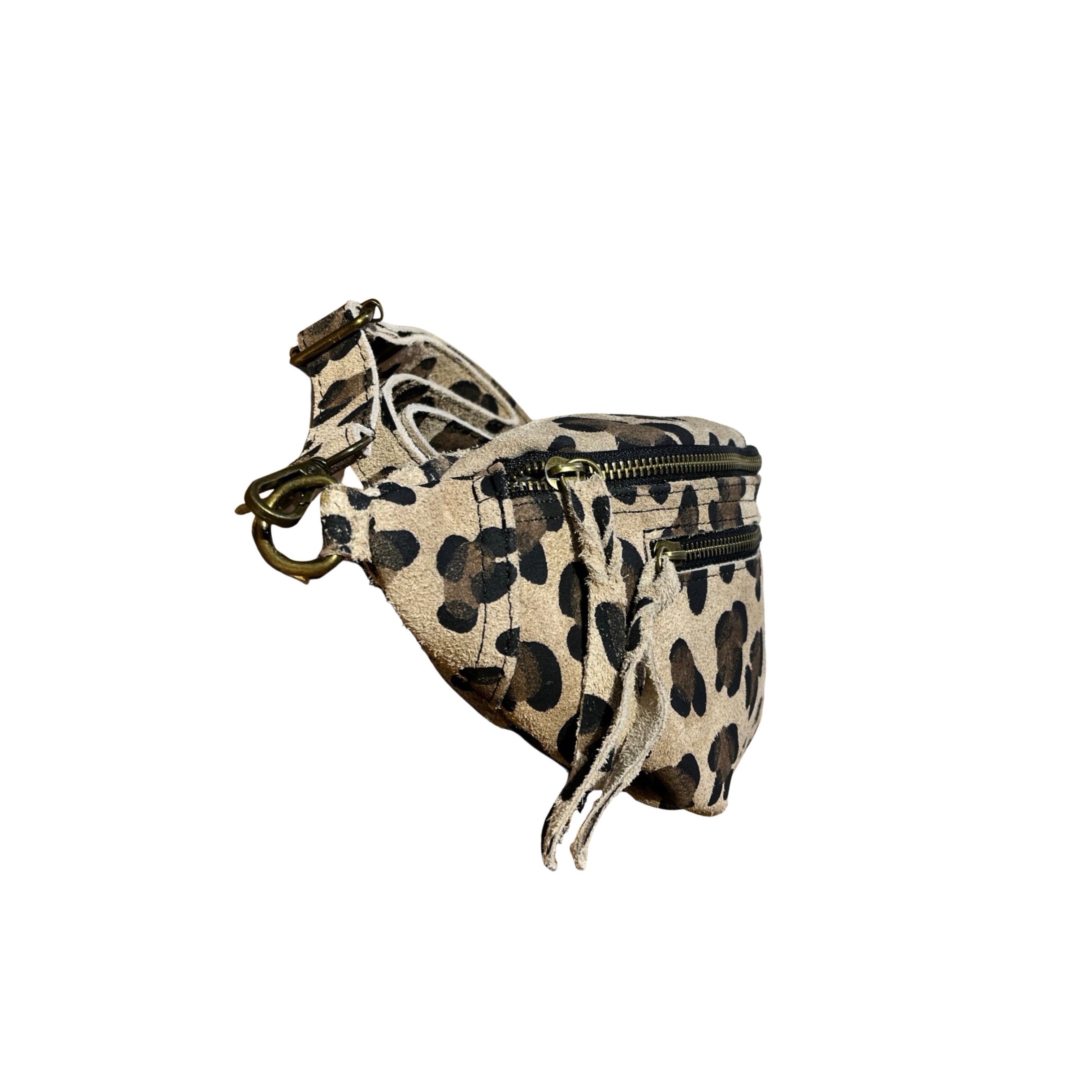 SAC BANANE CUIR IMP LEOPARD