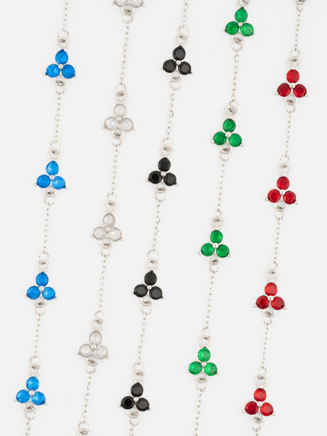 GREEN CLOVER BRACELET | Silver