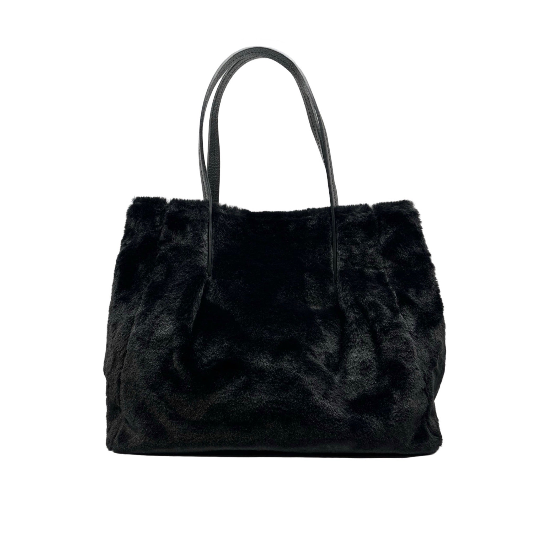 SAC FOURURE GARNI CUIR