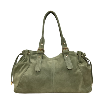 SAC CUIR SUEDE LACET L