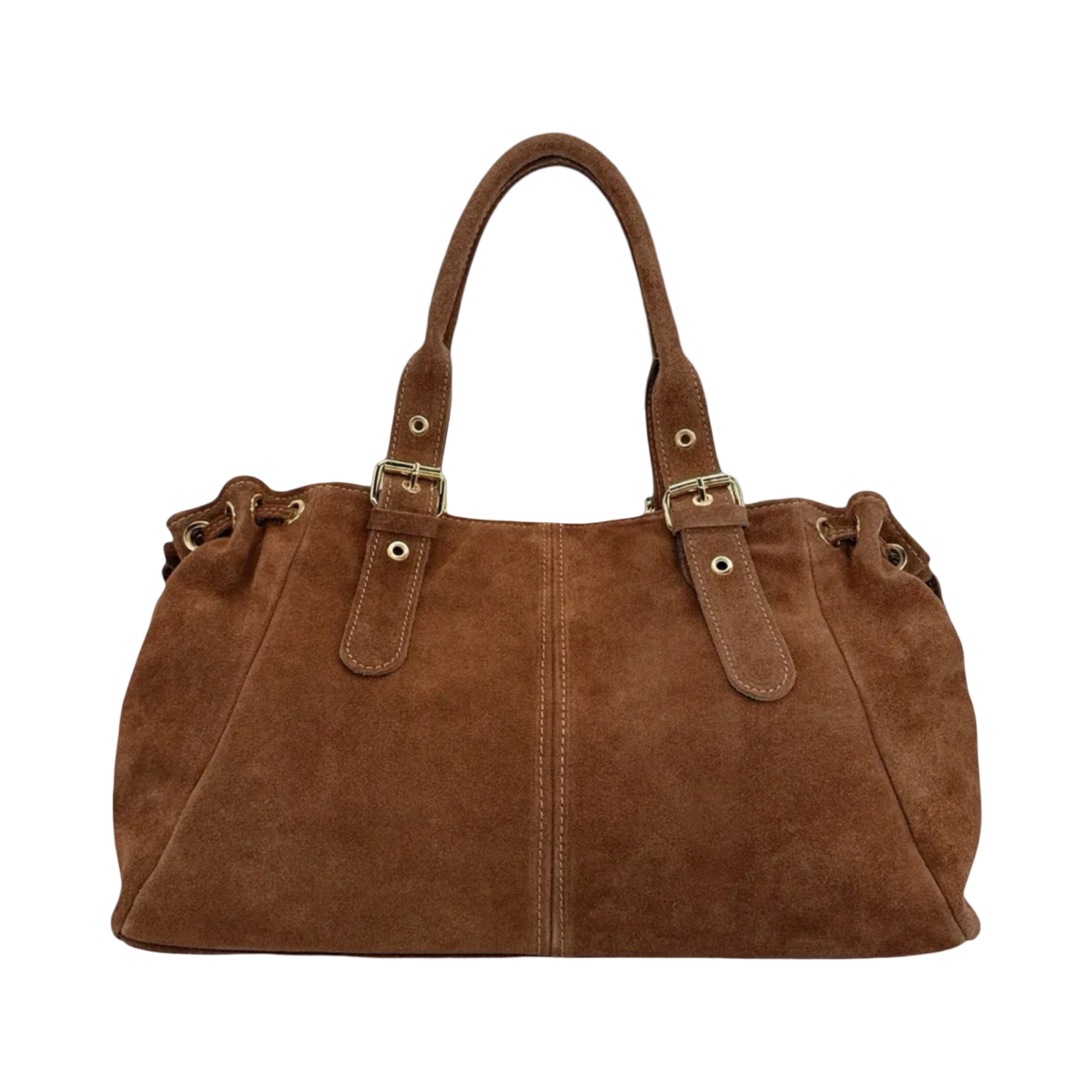 SAC CUIR SUEDE LACET L