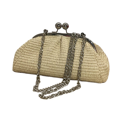 SAC CUIR RAPHIA FERMOIR MELORO