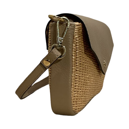 SAC POCHETTE CUIR RAPHIA CHLOE