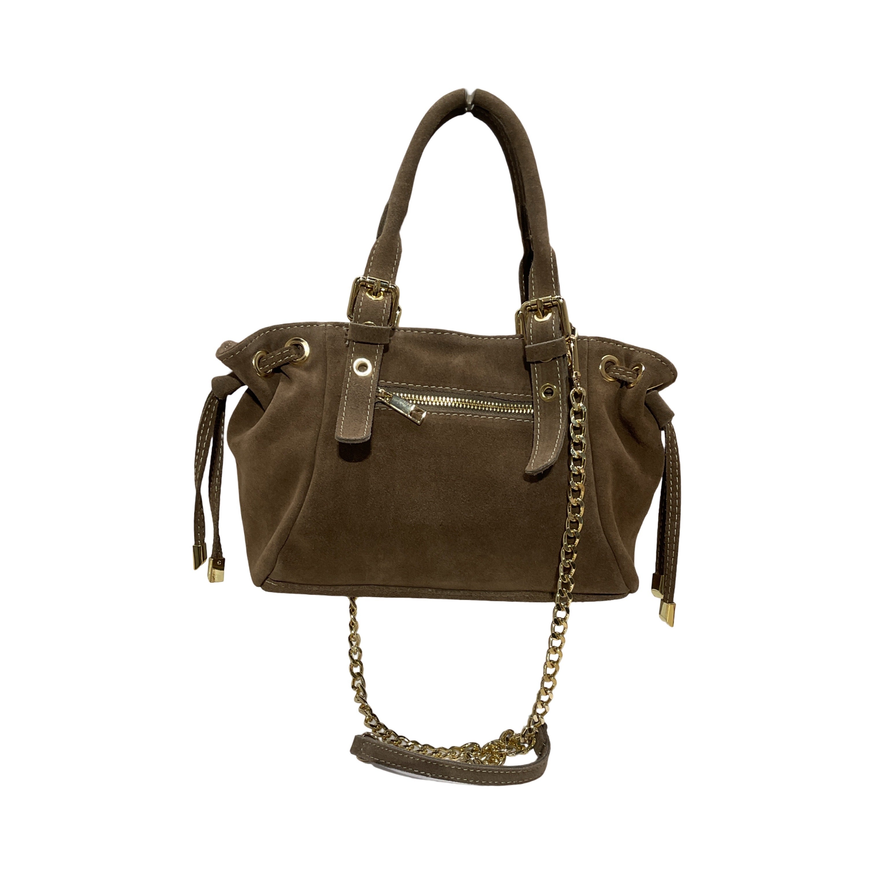 SAC CUIR SUEDE LACET MINI