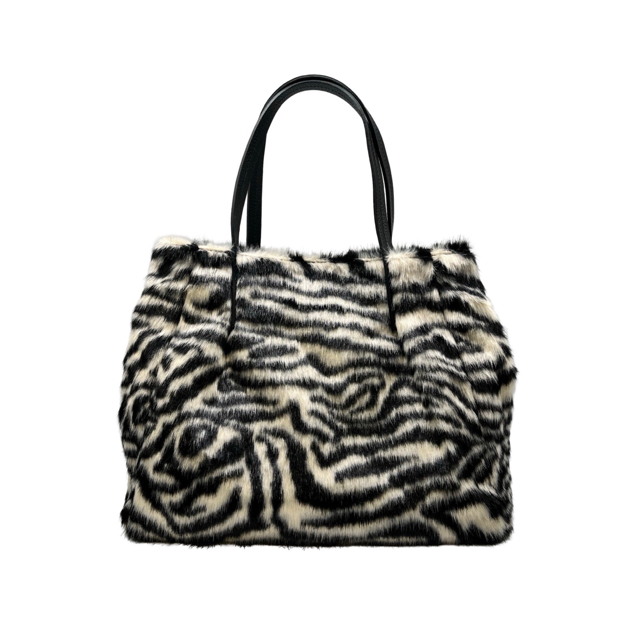 SAC FOURURE GARNI CUIR