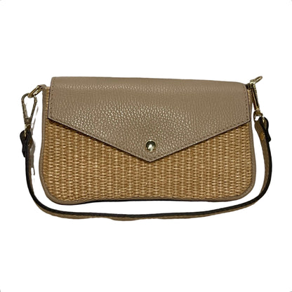 SAC POCHETTE CUIR RAPHIA CHLOE