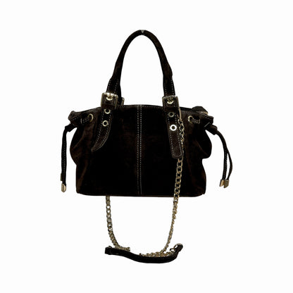 SAC CUIR SUEDE LACET MINI