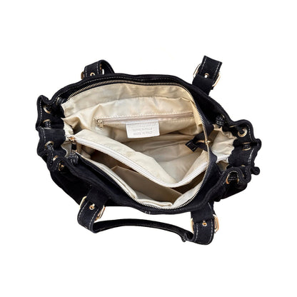 SAC CUIR SUEDE LACET L