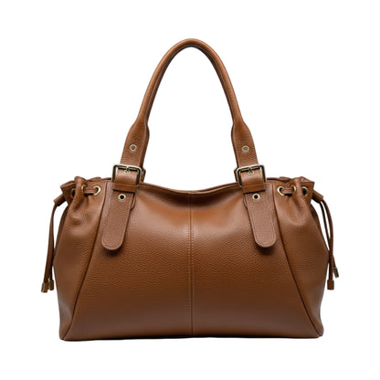 SAC CUIR GRAINE LACET L