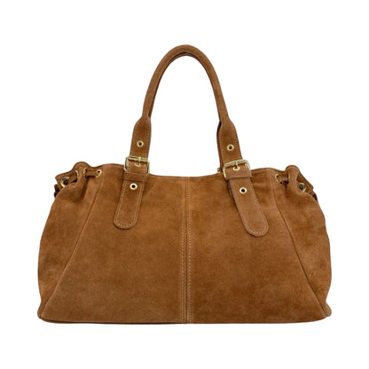 SAC CUIR SUEDE LACET L
