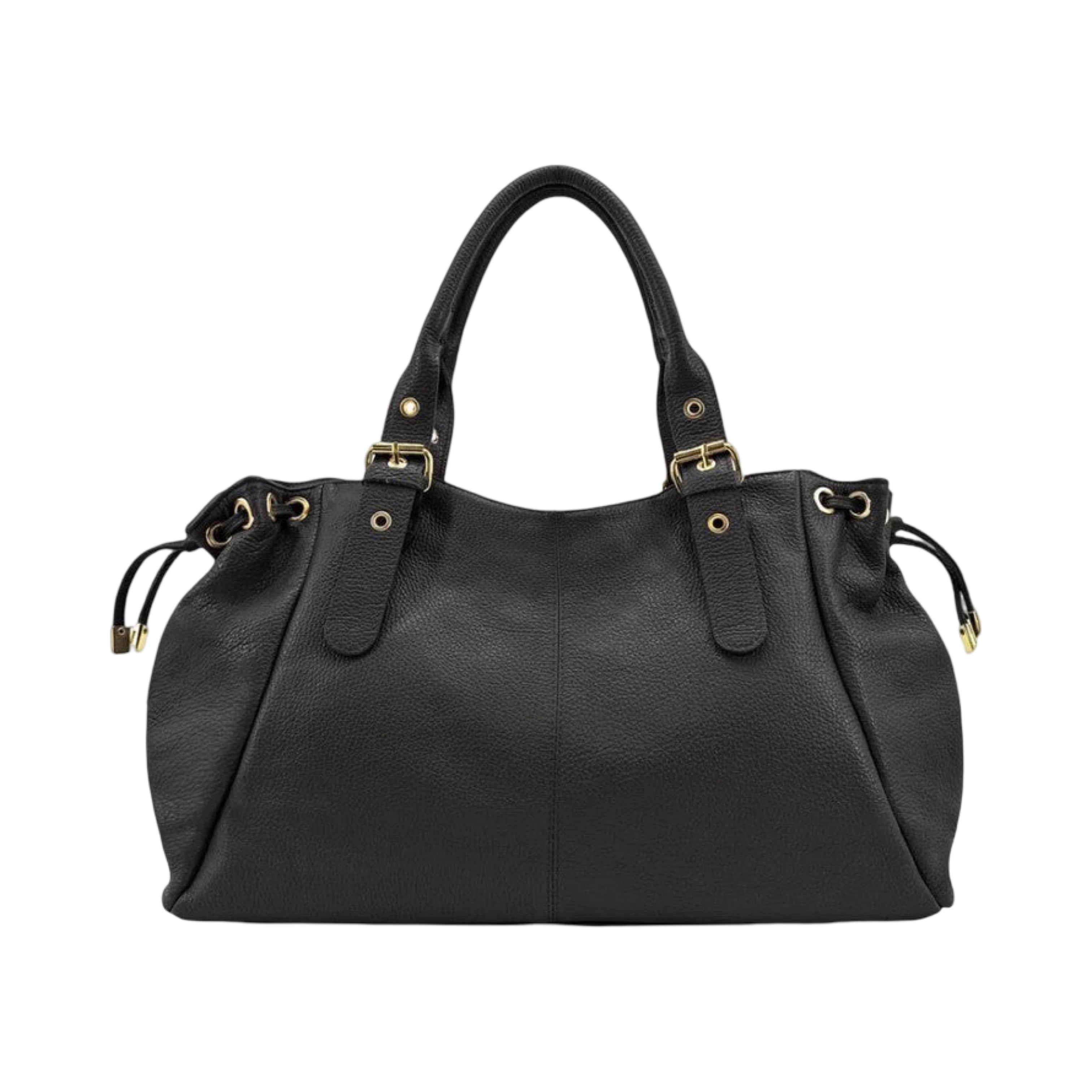 SAC CUIR GRAINE LACET L