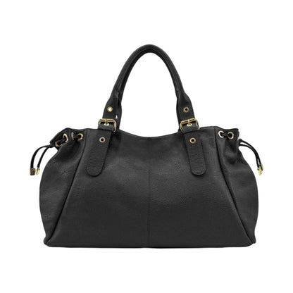 SAC CUIR GRAINE LACET L