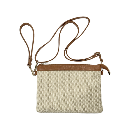 POCHETTE RAPHIA RAPHIA GARNI CUIR