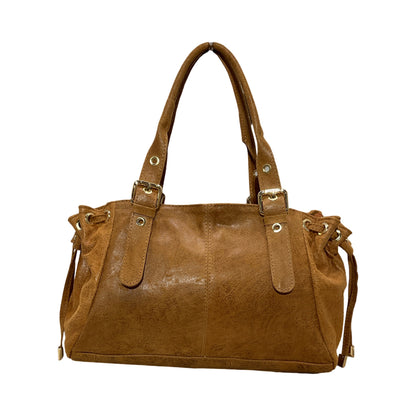 SAC CUIR BROSSE LACET S