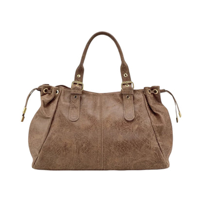 SAC CUIR BROSSE LACET L
