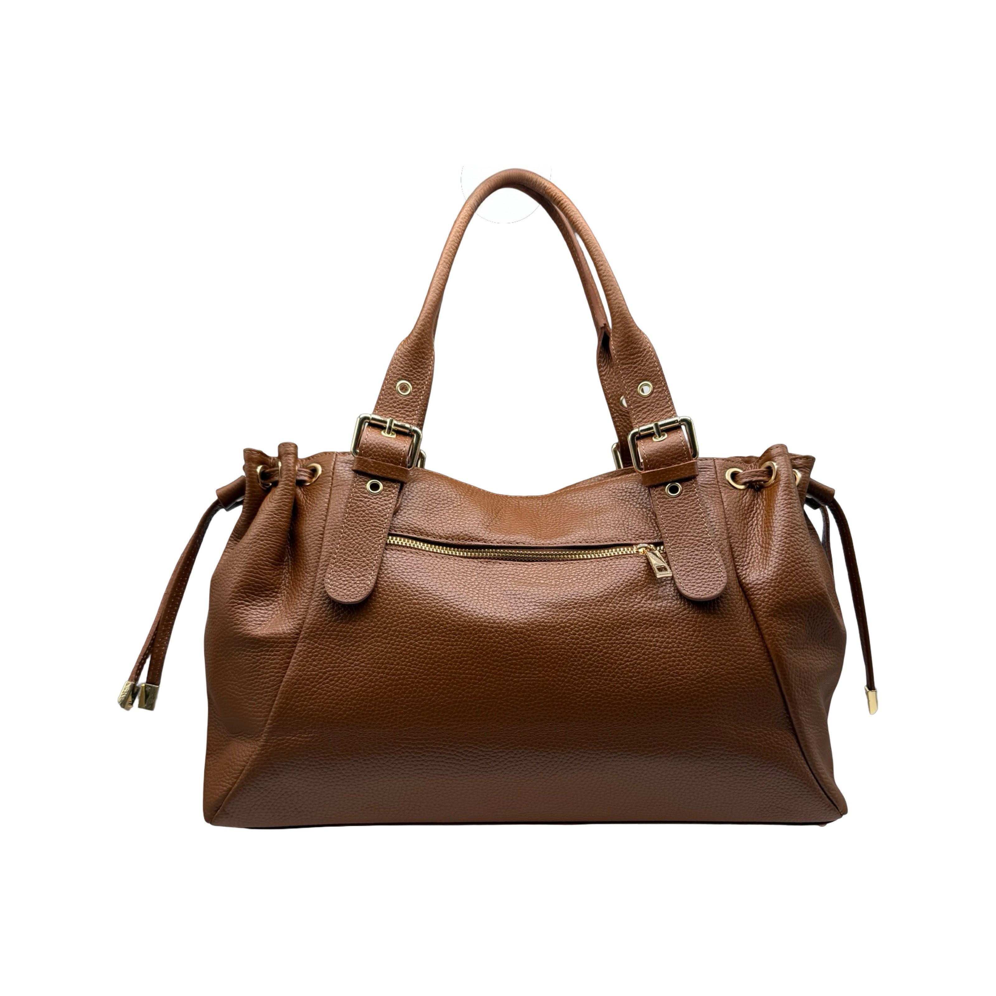 SAC CUIR GRAINE LACET L