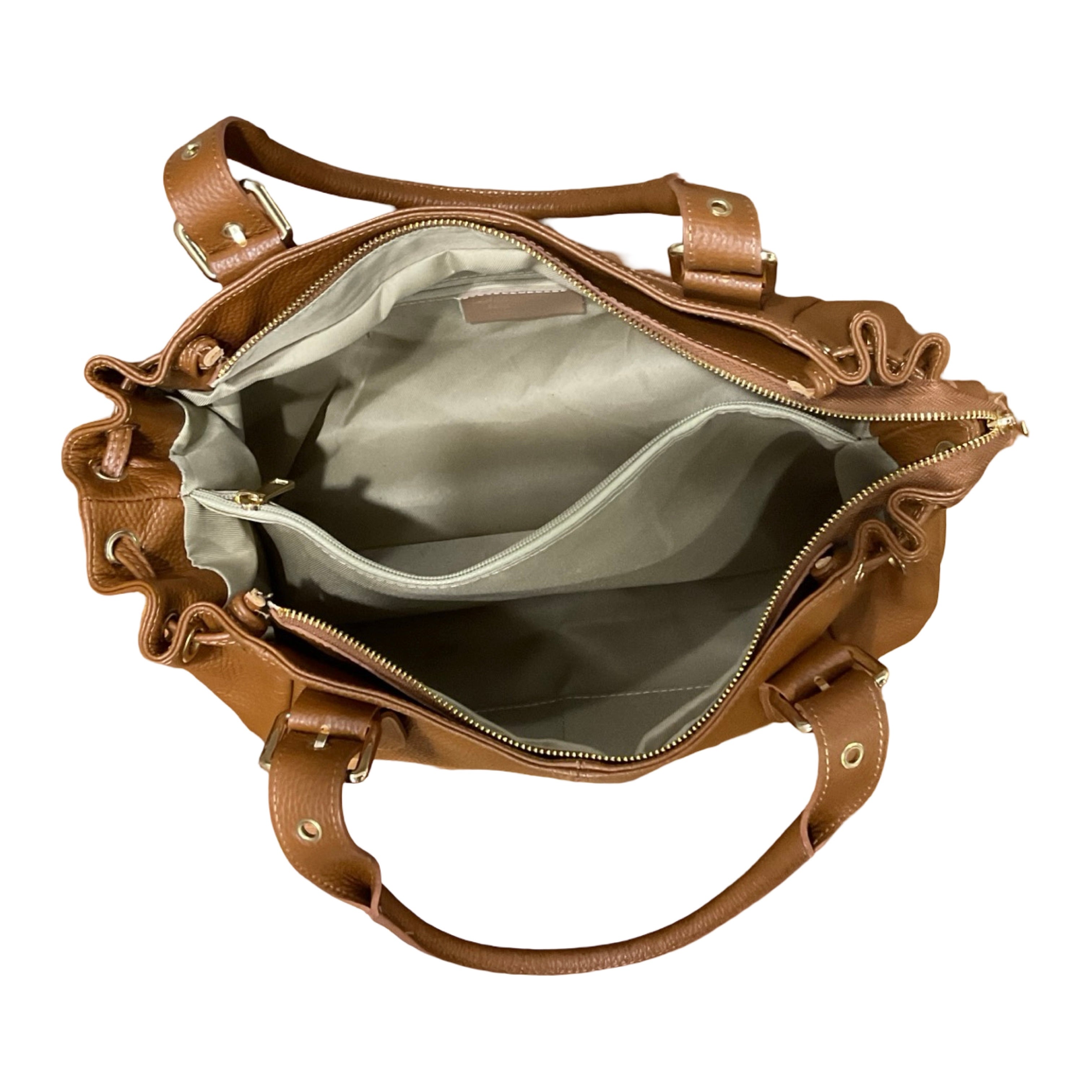 SAC CUIR GRAINE LACET L