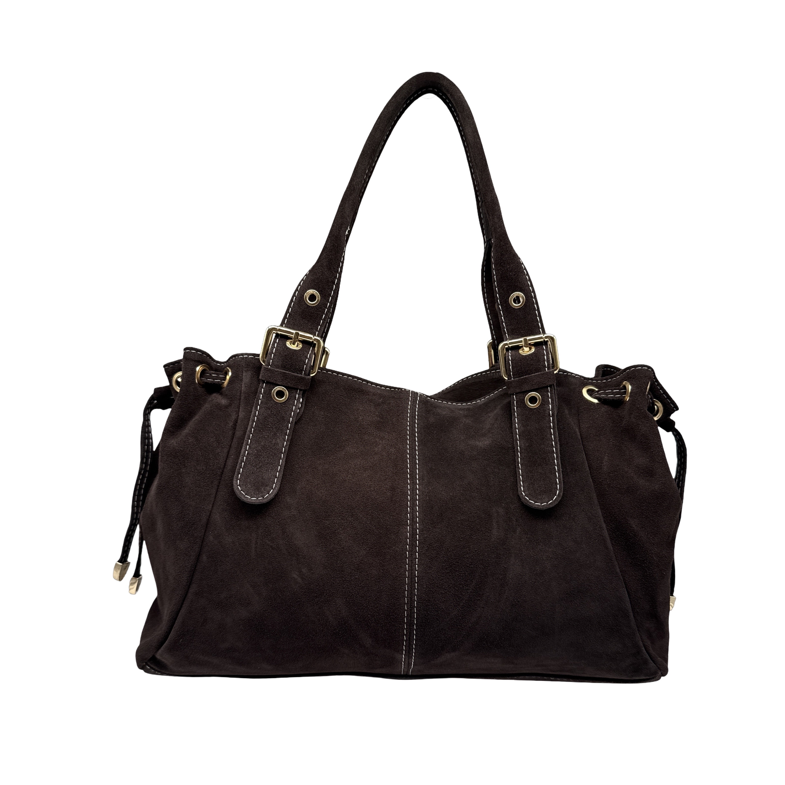 SAC CUIR SUEDE LACET L