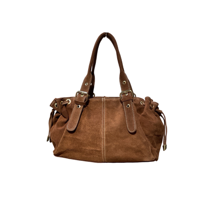 SAC CUIR SUEDE LACET S