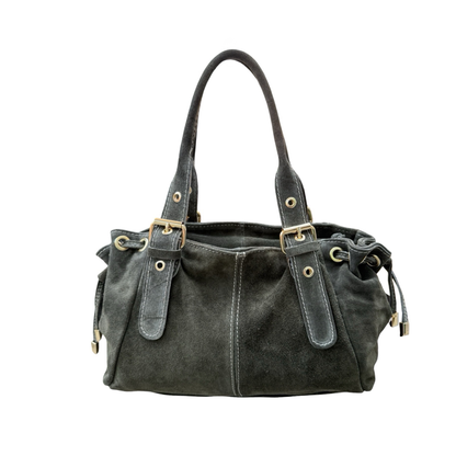 SAC CUIR SUEDE LACET S