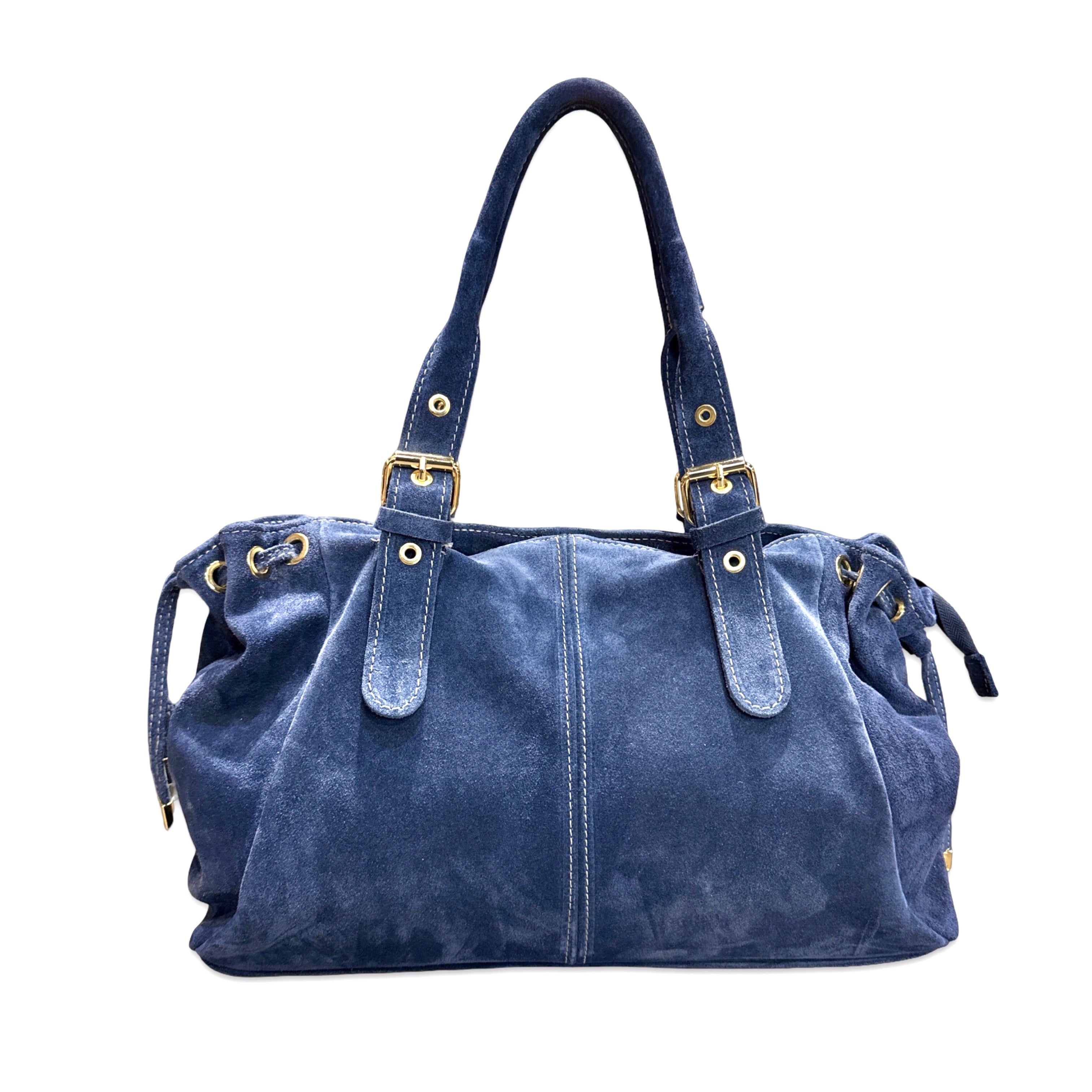 SAC CUIR SUEDE LACET L