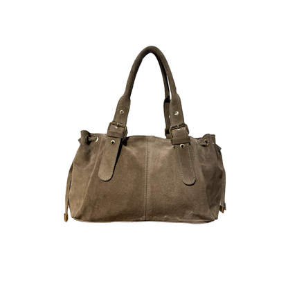 SAC CUIR SUEDE LACET S