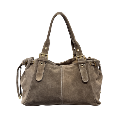 SAC CUIR SUEDE LACET L