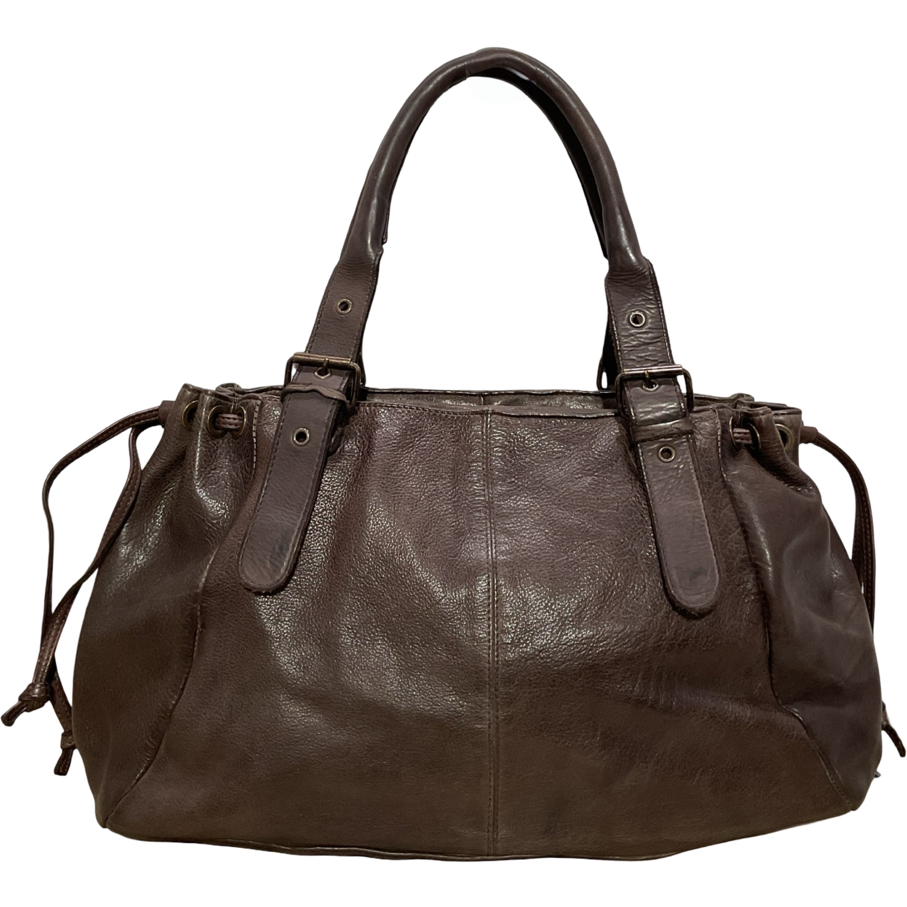 Sac Cuir Souple Lacet L